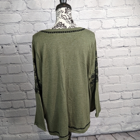 Style & Co Women's Stretch Knit Long Sleeve Stretch Knit Size 3x Tie Front Bb19 - Picture 10 of 10